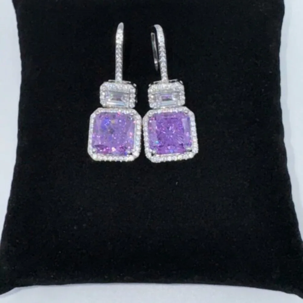 14k 4ct Kunzite Earrings - Picture 4 of 7